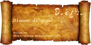 Dienes Ágnes névjegykártya